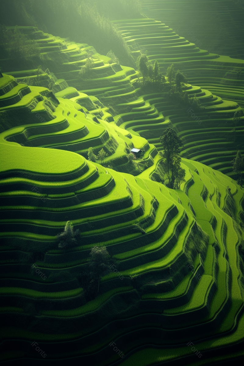 辽阔的农业乡村梯田风景,高清,摄影图,摄影图片,图片大全,摄影图免费下载